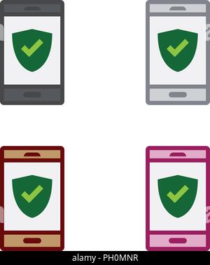 Smartphone antivirus Stock Vector