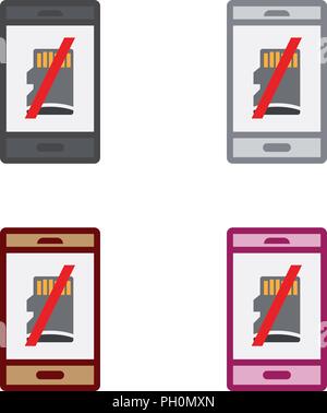 Smartphone sd card error Stock Vector