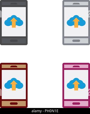 Smartphone upload Stock Vector