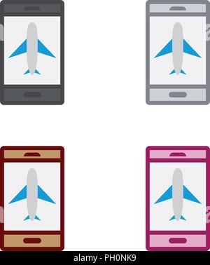 Smartphone airplane mode Stock Vector