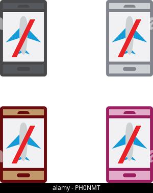 Smartphone airplane mode off Stock Vector