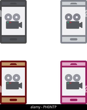 Smartphone video camera Stock Vector