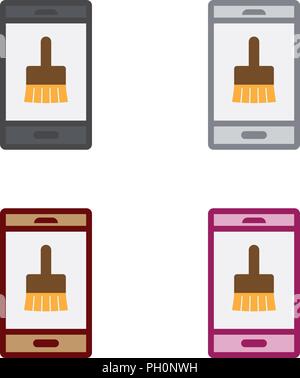 Smartphone Clean App Stock Vector