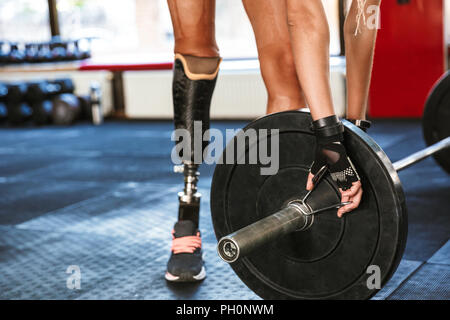 I Believe in Myself. Calm and Beautiful Disabled Athlete Woman in  Sportswear with Prosthetic Leg Standing in Yoga Pose on the Stock Photo -  Image of pleasure, fitness: 231467750