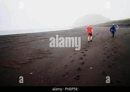 IWO TO, Japan (June 14, 2018) – In a limited four-hour tour, Sailors and Marines visit the historic island of Iwo To, Japan, formerly known as Iwo Jima, exploring caves, walking the famous black sand beaches and climbing Mount Suribachi. Stock Photo
