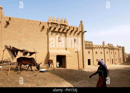 Traditional mud houses of Djenné, a Unesco World Heritage Site. Mali, West Africa Stock Photo