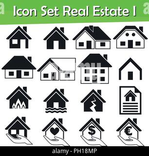 Real Estate 16 icons set with White Background Stock Vector Image & Art ...
