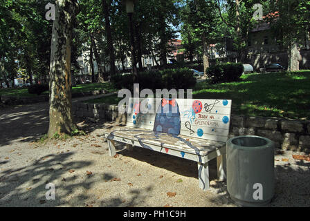 Bihac, Bosnia-Herzegovina. Street art in the town center Stock Photo