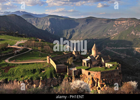 Tatev Monastery in the springtime in Armenia Stock Photo