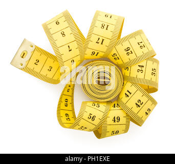 measuring tape, isolated on white background, slimming concept Stock Photo