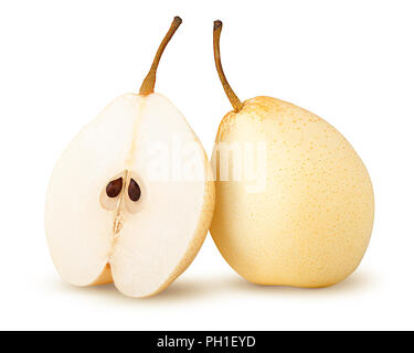 pears isolated on white background, clipping path, full depth of field Stock Photo