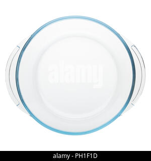 glass refractory baking tray, clipping path, isolated on white background Stock Photo