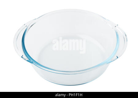 glass refractory baking tray, clipping path, isolated on white background Stock Photo