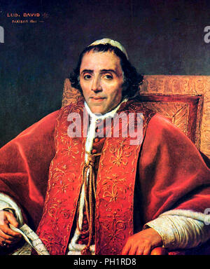 Pope Pius VII - by Jacques-Louis David, 1805 Stock Photo - Alamy