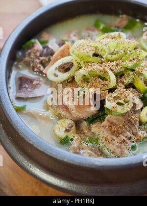 Korean food Sundae soup, sundae gukbap Stock Photo