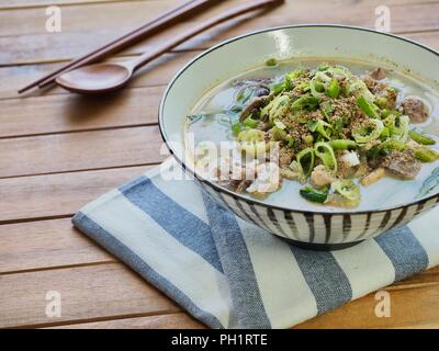 Korean food Sundae soup, sundae gukbap Stock Photo