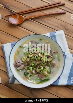 Korean food Sundae soup, sundae gukbap Stock Photo