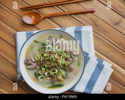 Korean food Sundae soup, sundae gukbap Stock Photo