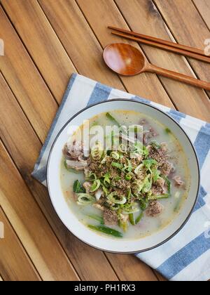 Korean food Sundae soup, sundae gukbap Stock Photo