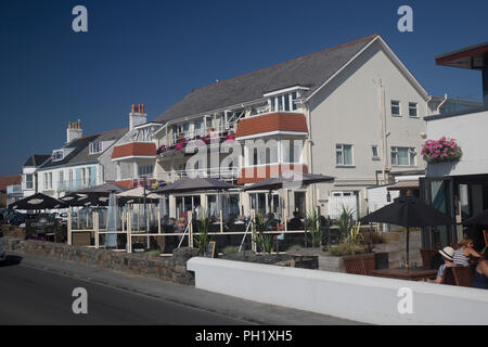 Cobo Bay Hotel, Guernsey, Channel Islands Stock Photo