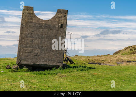 Quarry ruins at Titterstone Clee near Cleeton, Shropshire, England, UK Stock Photo