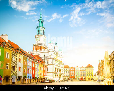 Old market square in Poznan,  Poland Stock Photo