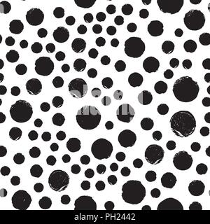Grunge Polka Seamless Stock Vector