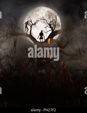 Creepy Boogeyman Illustration Stock Photo - Alamy