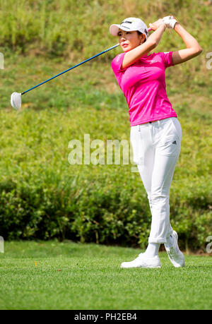 Jeongseon, east of Seoul, South Korea. 25th Aug, 2018. Shin-Ae Ahn (KOR) Golf : Shin-Ae Ahn of South Korea during the second round of KLPGA High1 Resort Ladies Open 2018 at the High1 Country Club in Jeongseon, east of Seoul, South Korea . Credit: Lee Jae-Won/AFLO/Alamy Live News Stock Photo