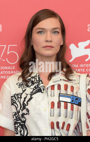 Hannah Gross at the photocall for the film The Mountain at the 75th