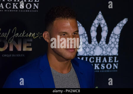 Las Vegas, USA. 29th August 2018. Blake Griffin walkes the red carpet at the celebration of Michael Jackson's 60th birthday on August 29th 2018 at Mandalay Bay in Las Vegas, NV. Credit: The Photo Access/Alamy Live News Stock Photo