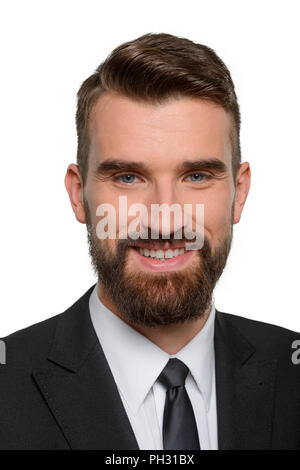 Smiling young successful businessman Stock Photo