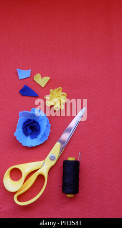 Tools handicraft Sewing thread and needle thread for fashion designer in  studio textile material scissors cutting fabric clothes sewing machine  designer working professional Colorful fabric cloth 9369655 Stock Photo at  Vecteezy