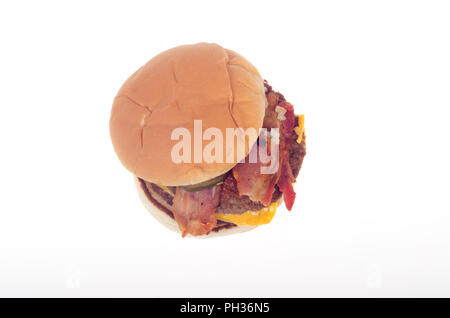 McDonalds Bacon McDouble Cheeseburger Stock Photo