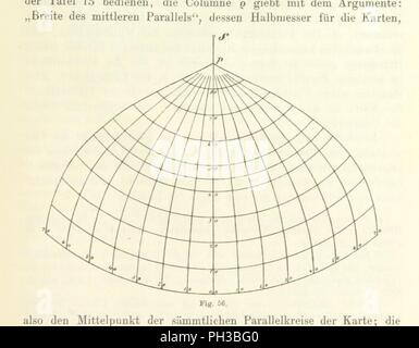 Image  from page 207 of 'Lehrbuch der Landkartenprojektionen' . Stock Photo