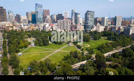 Boston Common, Boston Skyline, Boston, MA, USA Stock Photo