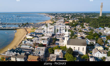 Center Methodist Church now the Provincetown Public Library, Provincetown, MA, USA Stock Photo