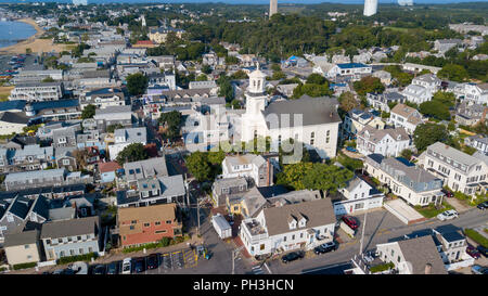 Center Methodist Church now the Provincetown Public Library, Provincetown, MA, USA Stock Photo