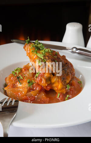 Napoleonic dish of Chicken Marengo Stock Photo