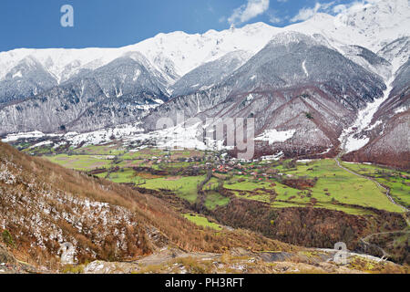 Village in the Caucasus Mountains, Georgia. Stock Photo