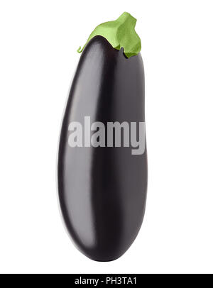 eggplant, isolated on white background, clipping path, full depth of field Stock Photo
