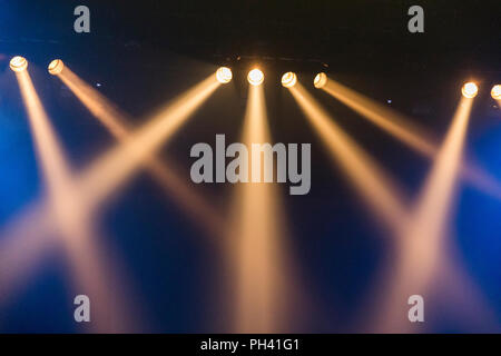 theatre spot lights lighting on stage Stock Photo