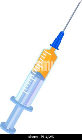 Colorful cartoon syringe Stock Vector