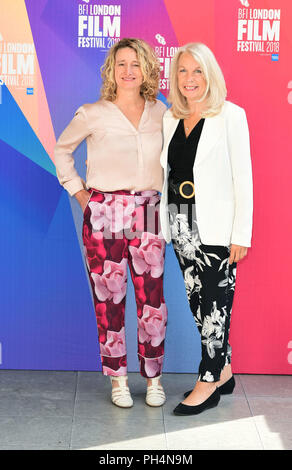 Tricia Tuttle and Amanda Nevill arrives at the 62nd BFI London Film Festival Programme Launch at Cineworld Leicester Square, London. Stock Photo