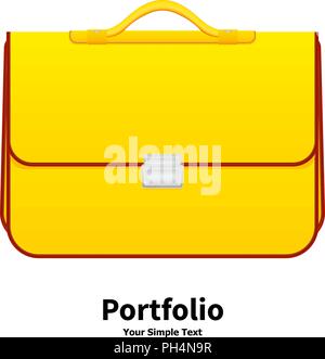 Vector illustration yellow school bag Stock Vector