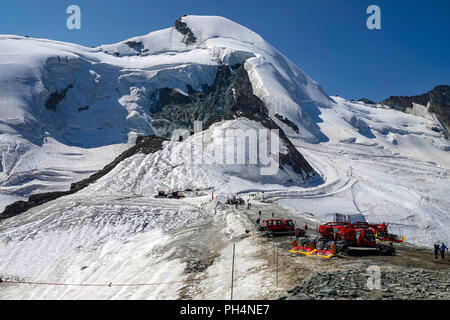 Saas Fee, Mittelallalin summer ski area, Saastal, Switzerland, Stock Photo