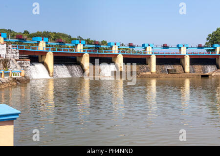 Bhoothathankettu dam and flood in Kerala Stock Photo