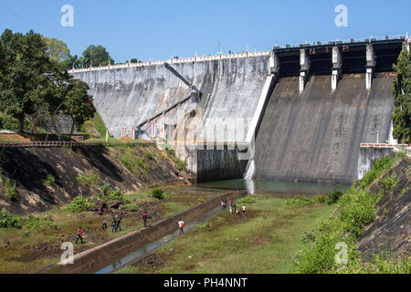 Bhoothathankettu dam and flood in Kerala Stock Photo