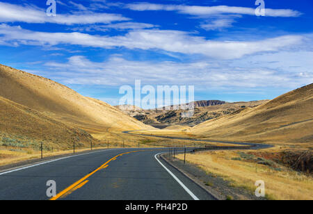 Wyoming Highway 120, Wyoming, USA Stock Photo