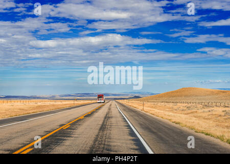 Wyoming Highway 120, Wyoming, USA Stock Photo